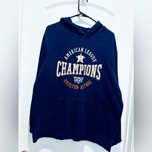 MLB 2017 Houston Astros American League World Series Champions Hoodie Sz Large